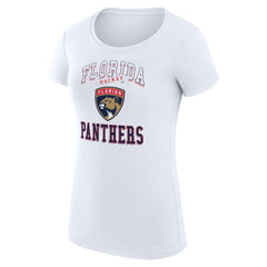 NHL Florida Panthers G-III 4Her by Carl Banks Women's Super-Slim Fit Lightweight Team Logo Graphic T-Shirt - White