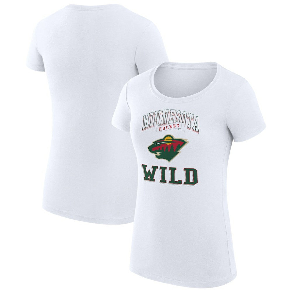 NHL Minnesota Wild G-III 4Her by Carl Banks Women's Super-Slim Fit Lightweight Team Logo Graphic T-Shirt - White