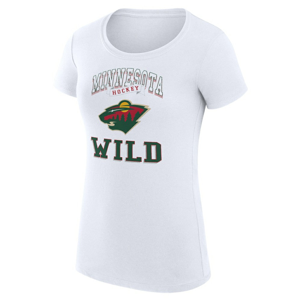 NHL Minnesota Wild G-III 4Her by Carl Banks Women's Super-Slim Fit Lightweight Team Logo Graphic T-Shirt - White
