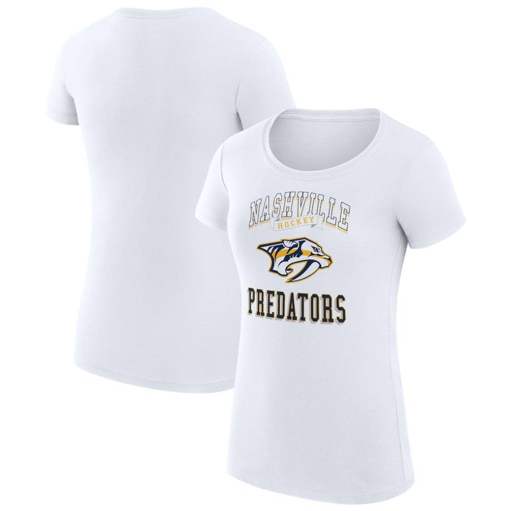NHL Nashville Predators G-III 4Her by Carl Banks Women's Super-Slim Fit Lightweight Team Logo Graphic T-Shirt - White