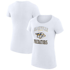 NHL Nashville Predators G-III 4Her by Carl Banks Women's Super-Slim Fit Lightweight Team Logo Graphic T-Shirt - White