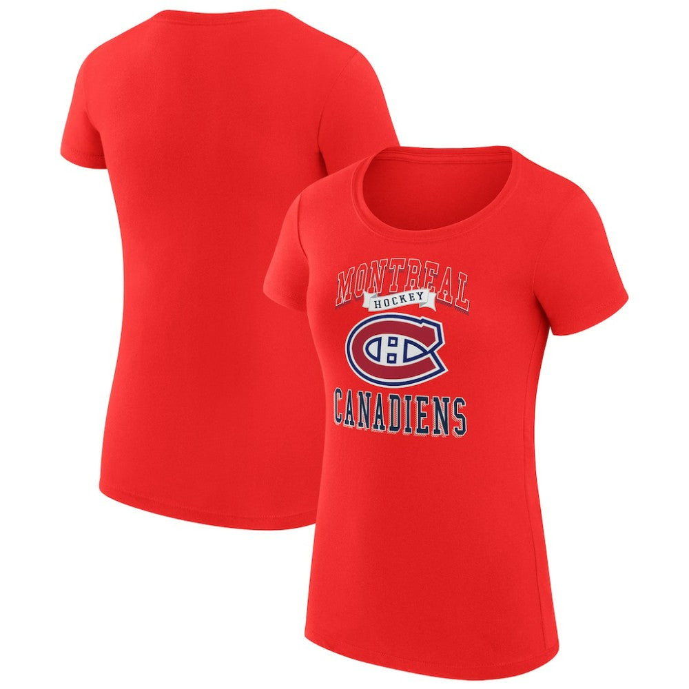 NHL Montreal Canadiens G-III 4Her by Carl Banks Women's Super-Slim Fit Lightweight Team Logo Graphic T-Shirt - Red