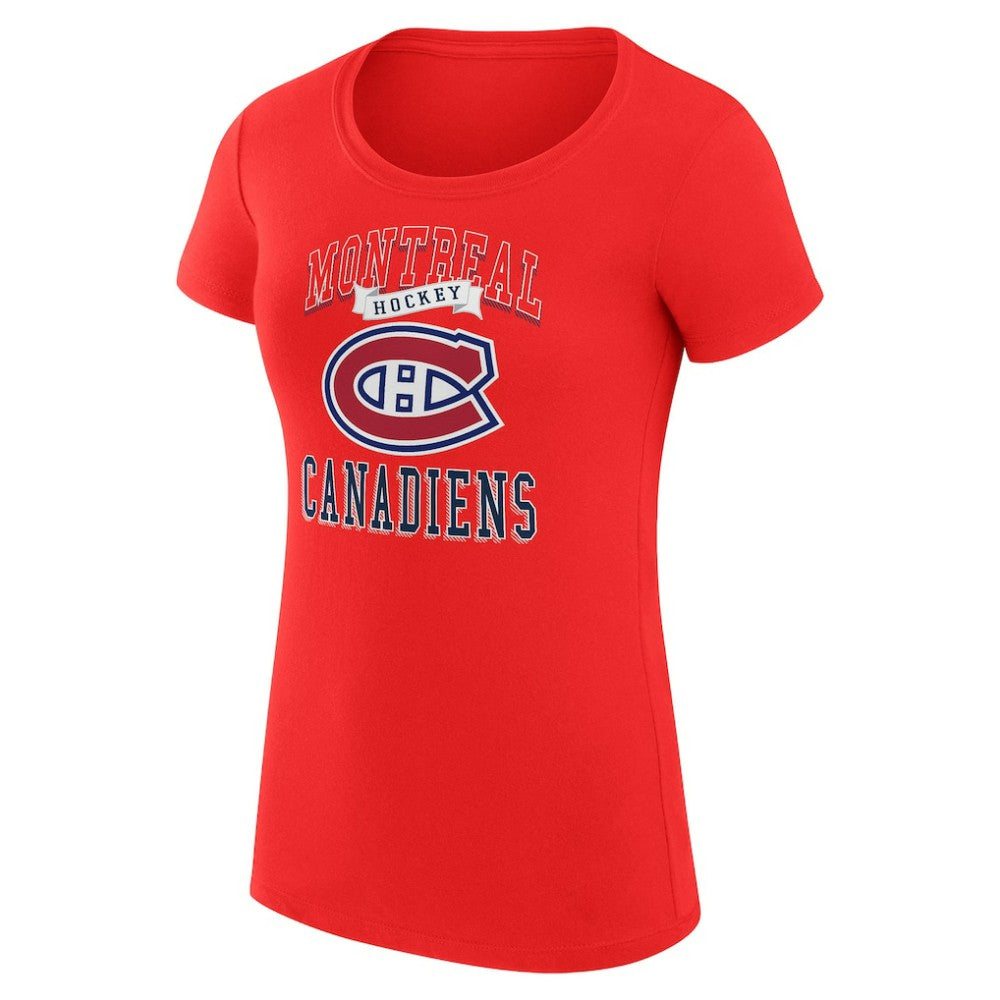 NHL Montreal Canadiens G-III 4Her by Carl Banks Women's Super-Slim Fit Lightweight Team Logo Graphic T-Shirt - Red