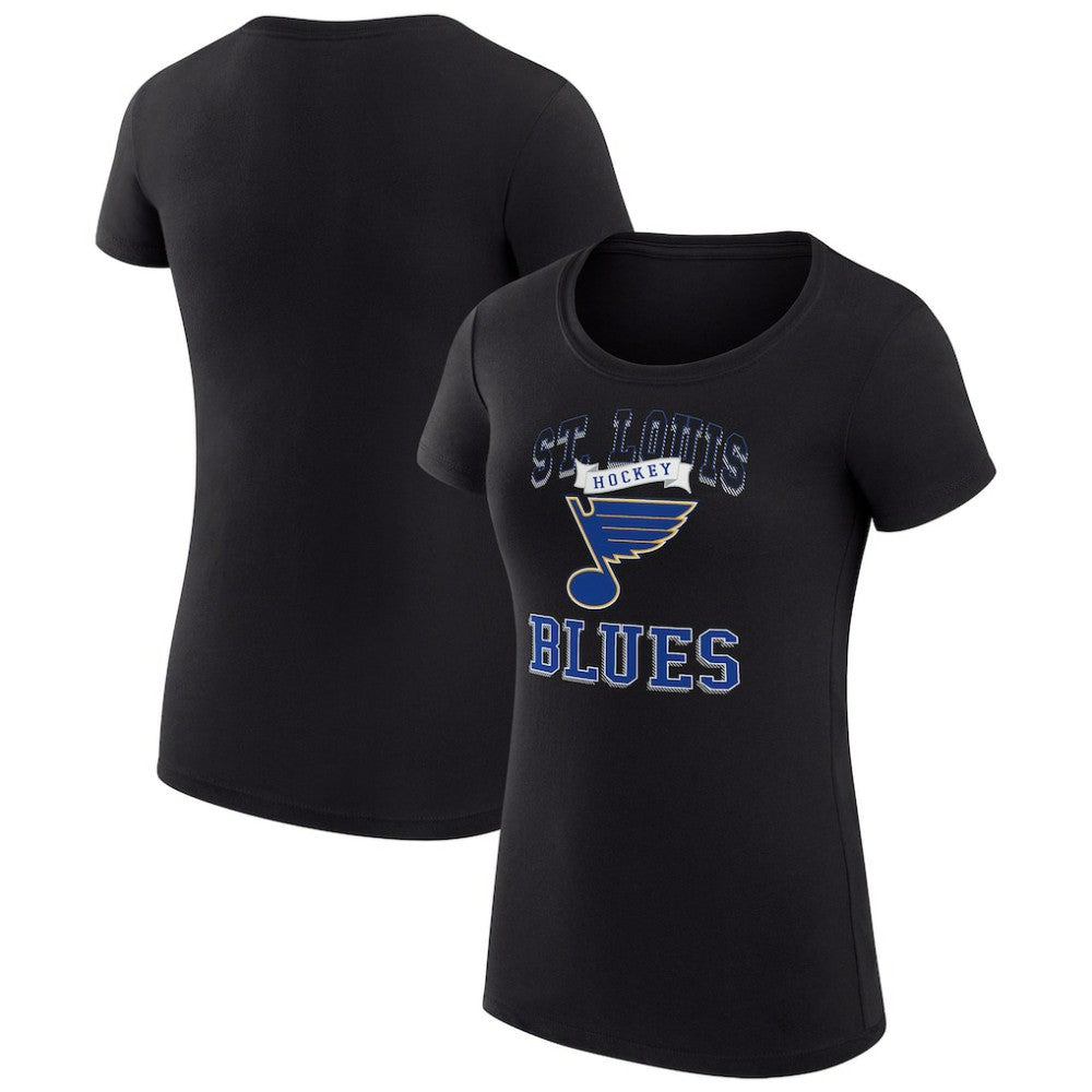 NHL St. Louis Blues G-III 4Her by Carl Banks Women's Super-Slim Fit Lightweight Team Logo Graphic T-Shirt - Black