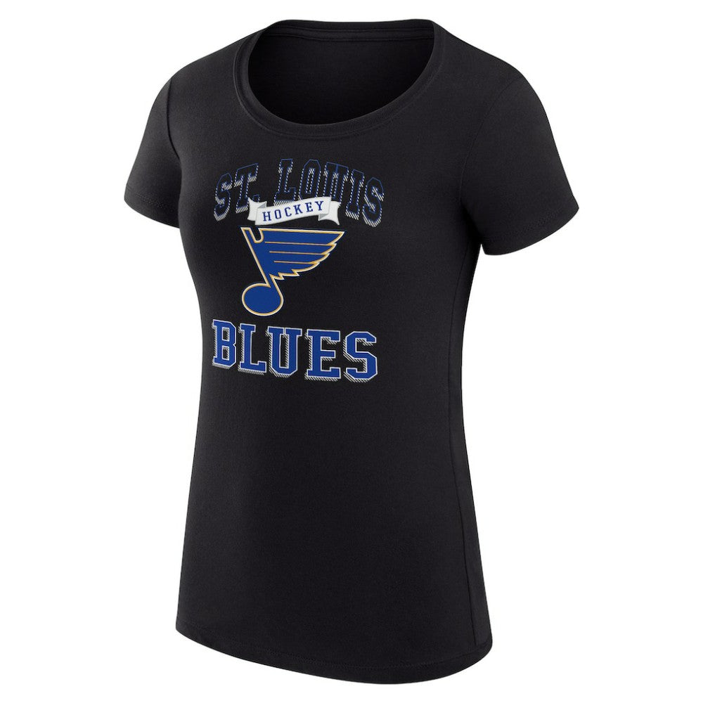 NHL St. Louis Blues G-III 4Her by Carl Banks Women's Super-Slim Fit Lightweight Team Logo Graphic T-Shirt - Black