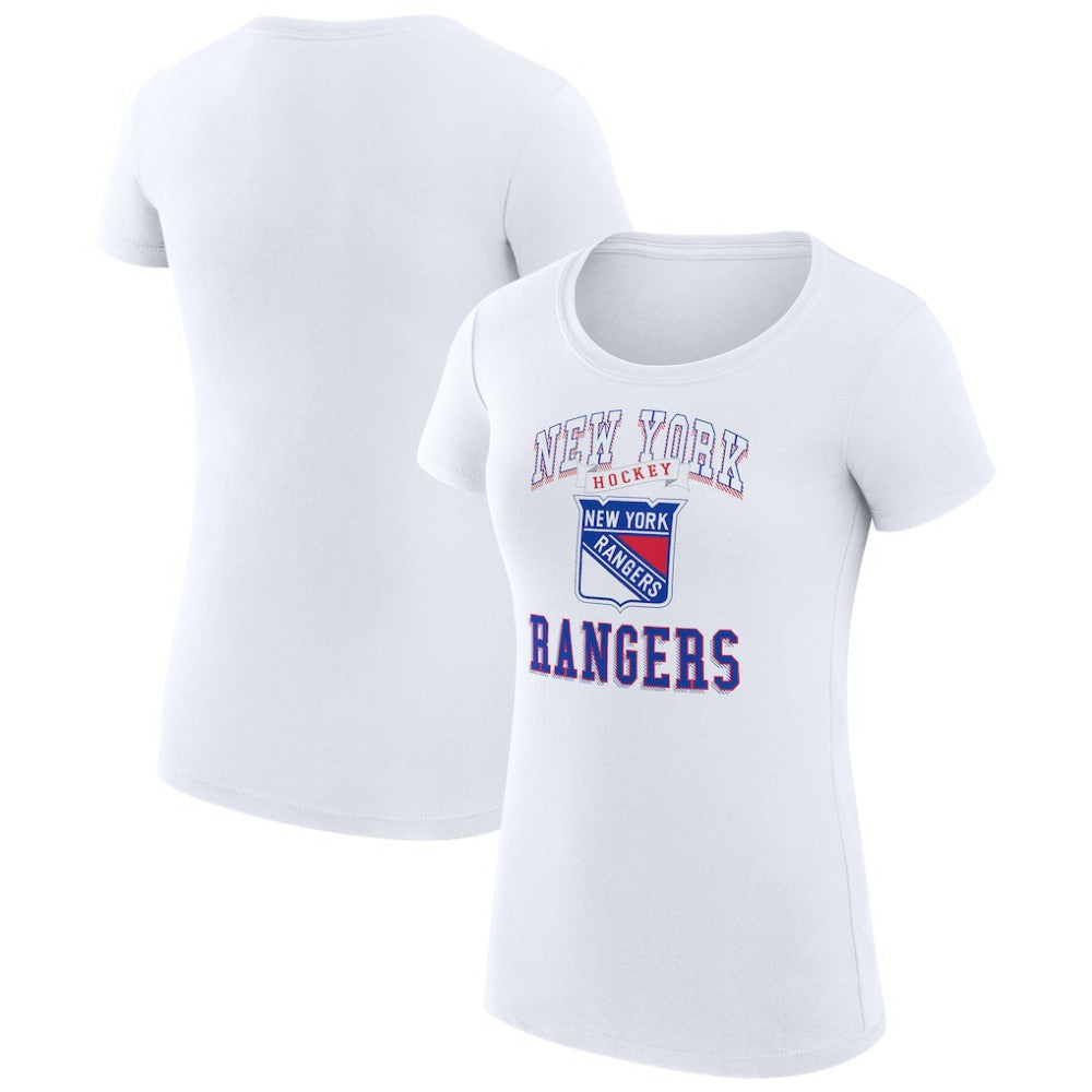 NHL New York Rangers G-III 4Her by Carl Banks Women's Super-Slim Fit Lightweight Team Logo Graphic T-Shirt - White