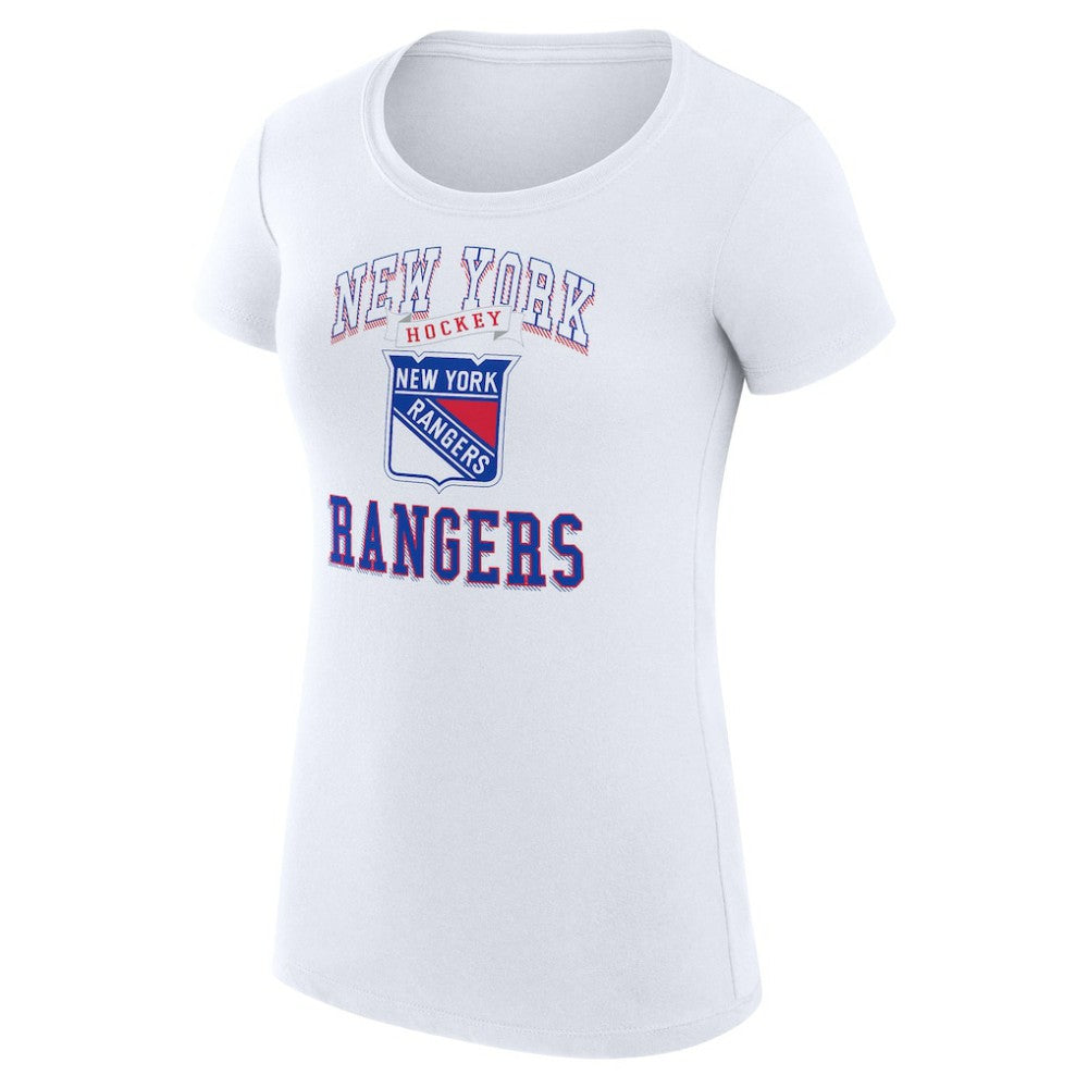 NHL New York Rangers G-III 4Her by Carl Banks Women's Super-Slim Fit Lightweight Team Logo Graphic T-Shirt - White