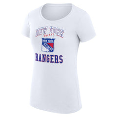 NHL New York Rangers G-III 4Her by Carl Banks Women's Super-Slim Fit Lightweight Team Logo Graphic T-Shirt - White