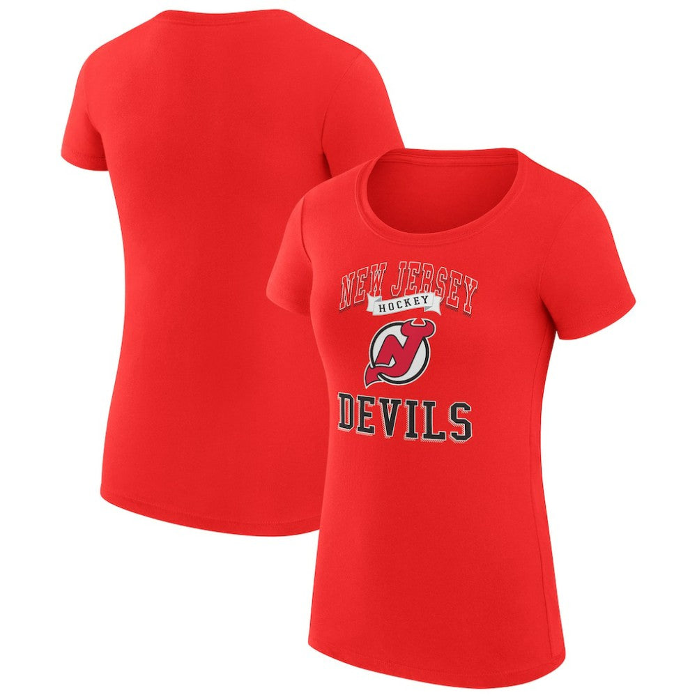 NHL New Jersey Devils G-III 4Her by Carl Banks Women's Super-Slim Fit Lightweight Team Logo Graphic T-Shirt - Red
