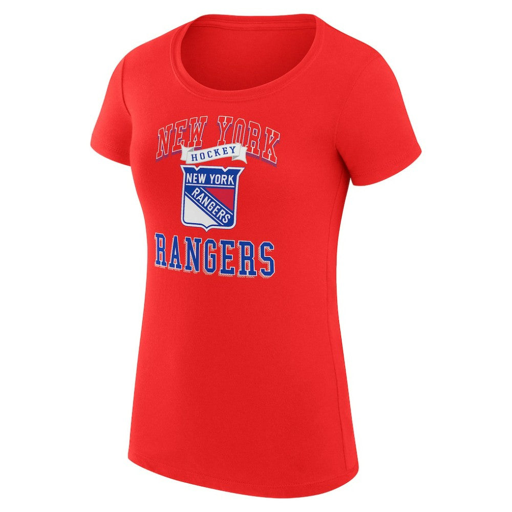 NHL New York Rangers G-III 4Her by Carl Banks Women's Super-Slim Fit Lightweight Team Logo Graphic T-Shirt - Red