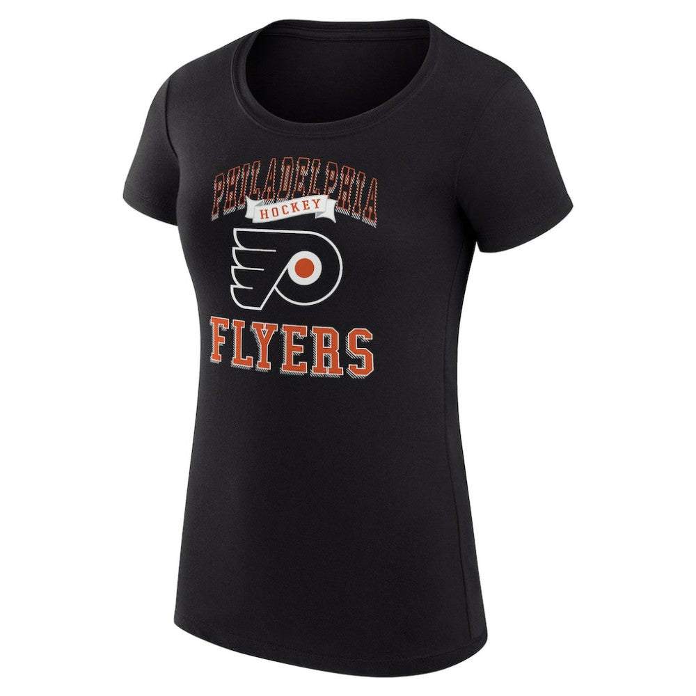 NHL Philadelphia Flyers G-III 4Her by Carl Banks Women's Super-Slim Fit Lightweight Team Logo Graphic T-Shirt - Black