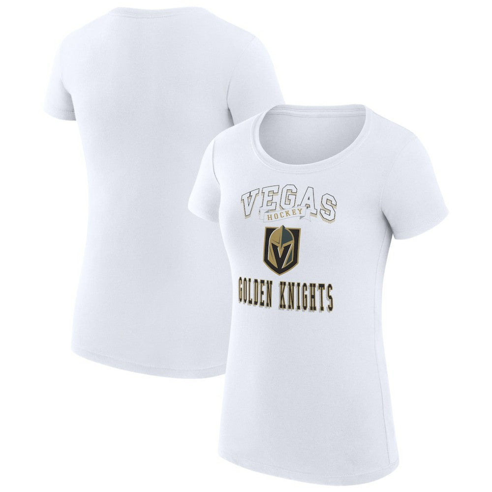 NHL Vegas Golden Knights G-III 4Her by Carl Banks Women's Super-Slim Fit Lightweight Team Logo Graphic T-Shirt - White
