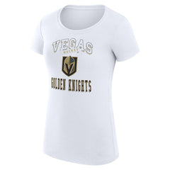 NHL Vegas Golden Knights G-III 4Her by Carl Banks Women's Super-Slim Fit Lightweight Team Logo Graphic T-Shirt - White