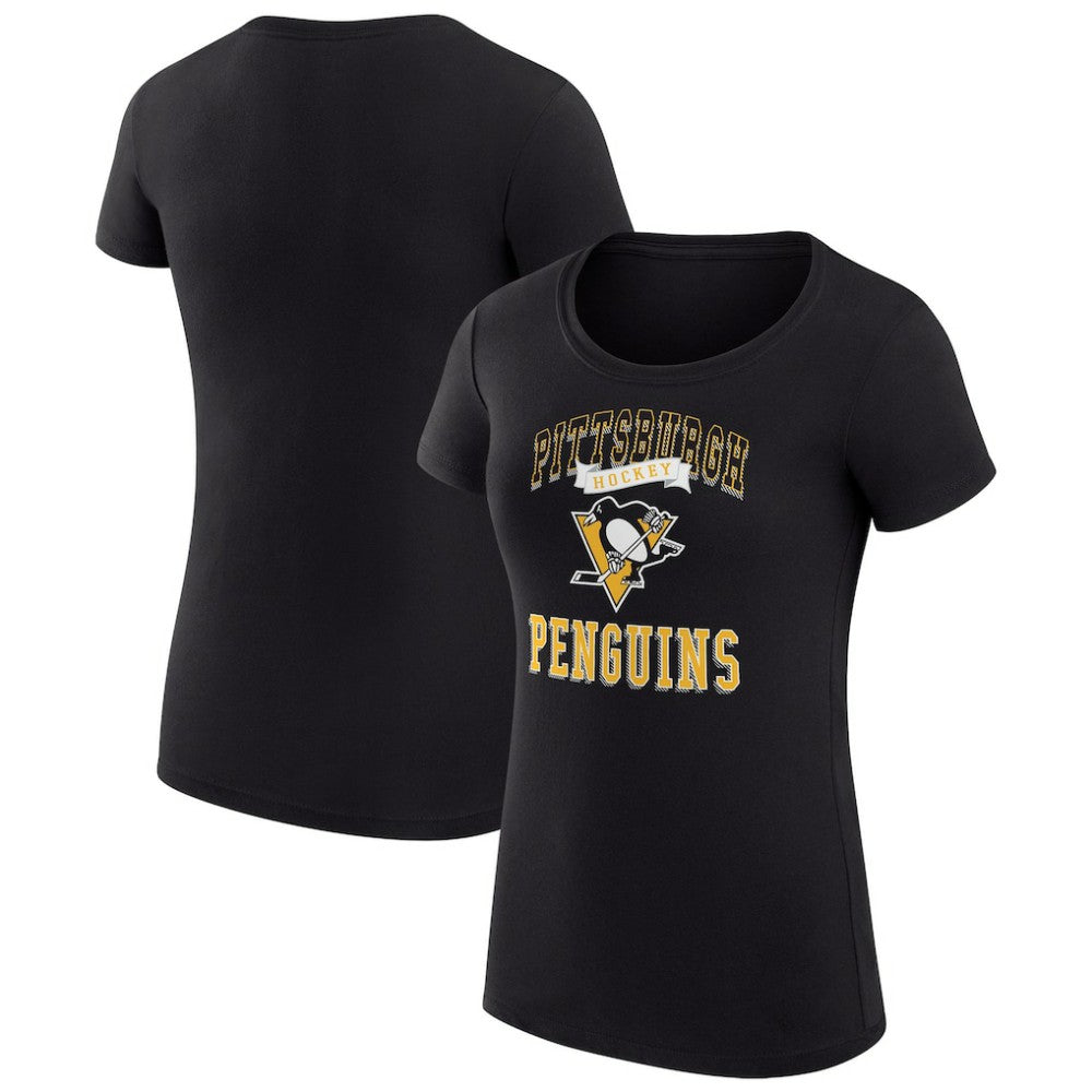 NHL Pittsburgh Penguins G-III 4Her by Carl Banks Women's Super-Slim Fit Lightweight Team Logo Graphic T-Shirt - Black