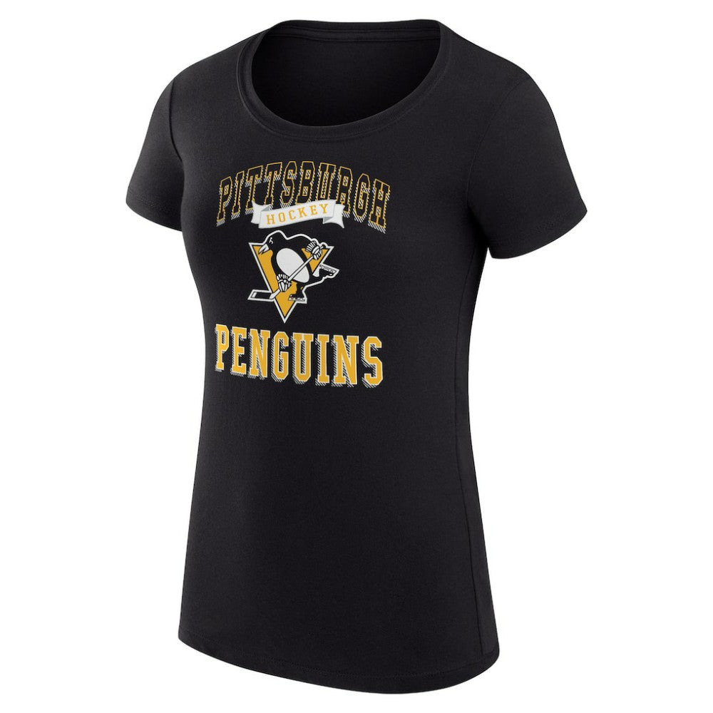 NHL Pittsburgh Penguins G-III 4Her by Carl Banks Women's Super-Slim Fit Lightweight Team Logo Graphic T-Shirt - Black