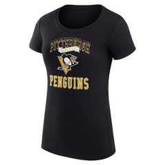 NHL Pittsburgh Penguins G-III 4Her by Carl Banks Women's Super-Slim Fit Lightweight Team Logo Graphic T-Shirt - Black