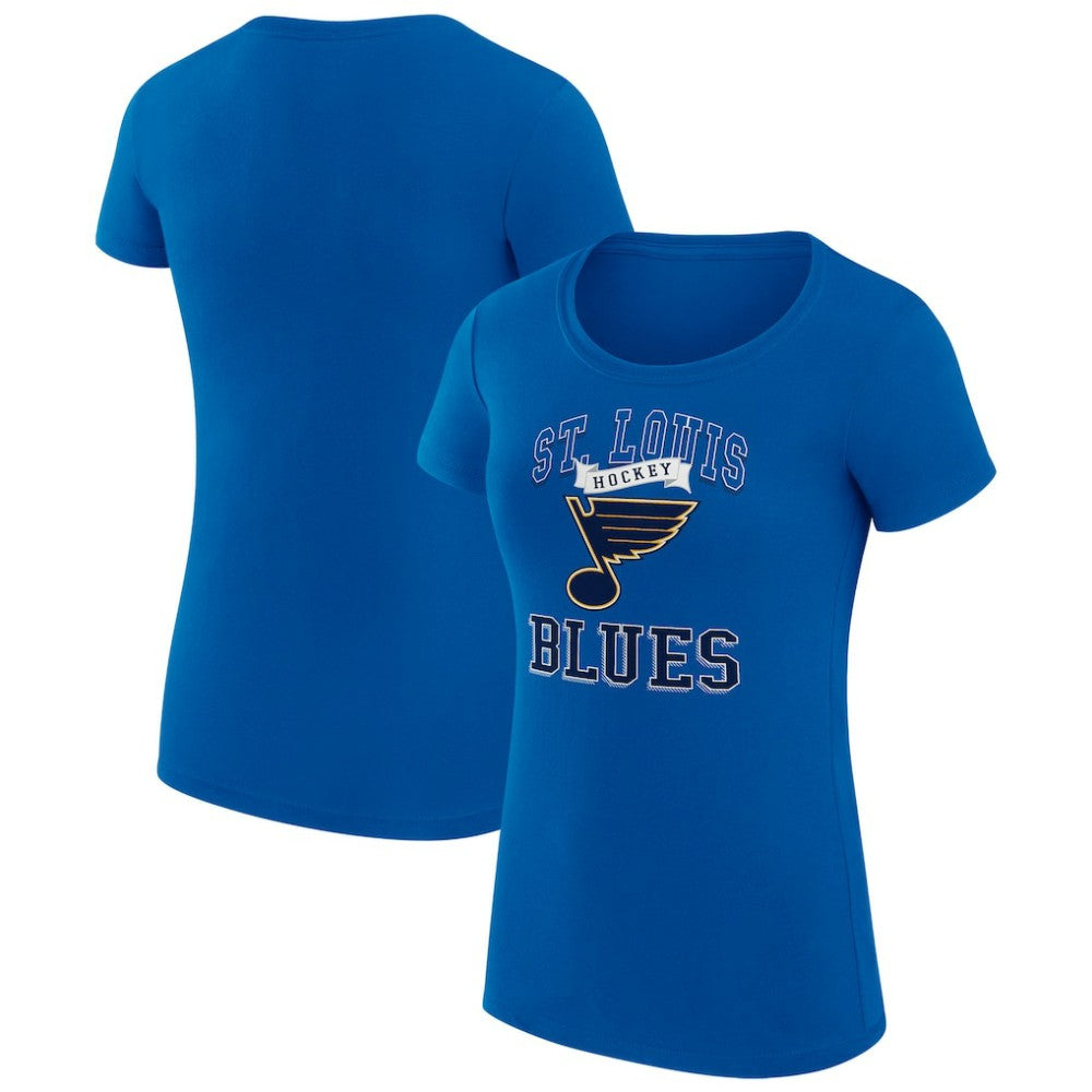 NHL St. Louis Blues G-III 4Her by Carl Banks Women's Super-Slim Fit Lightweight Team Logo Graphic T-Shirt - Blue