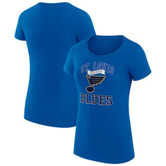 NHL St. Louis Blues G-III 4Her by Carl Banks Women's Super-Slim Fit Lightweight Team Logo Graphic T-Shirt - Blue