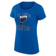 NHL St. Louis Blues G-III 4Her by Carl Banks Women's Super-Slim Fit Lightweight Team Logo Graphic T-Shirt - Blue