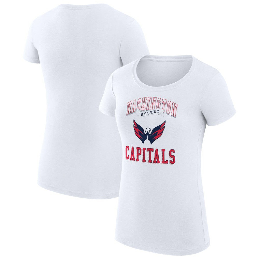 NHL Washington Capitals G-III 4Her by Carl Banks Women's Super-Slim Fit Lightweight Team Logo Graphic T-Shirt - White