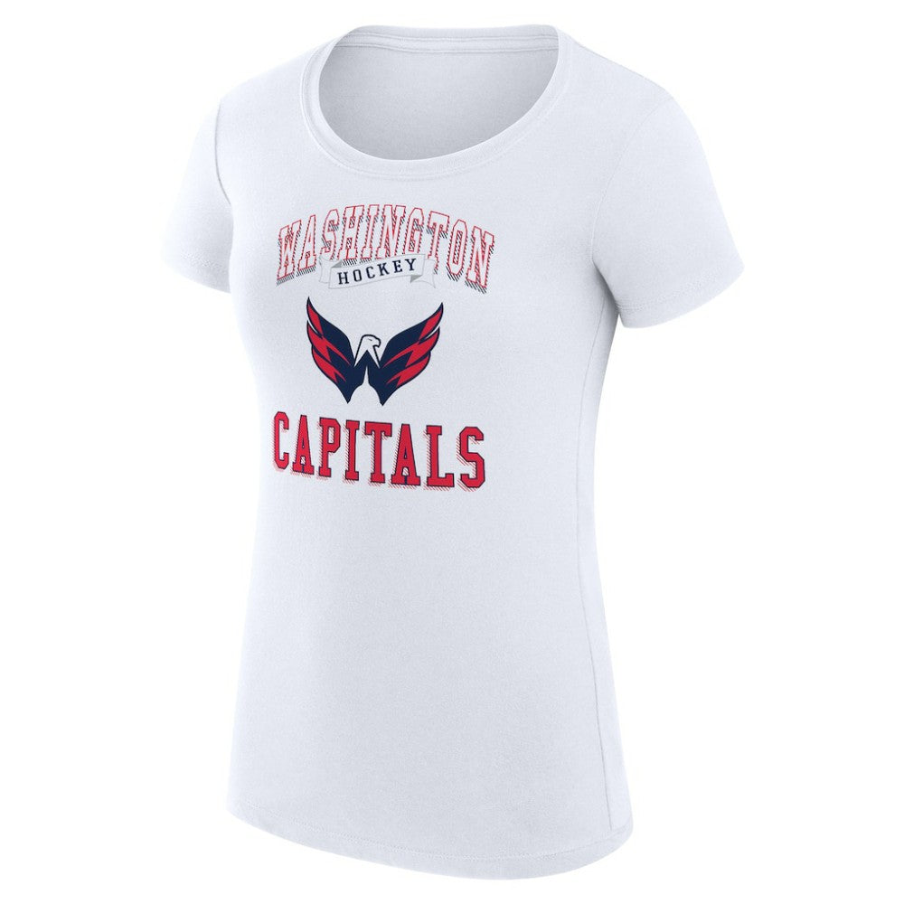 NHL Washington Capitals G-III 4Her by Carl Banks Women's Super-Slim Fit Lightweight Team Logo Graphic T-Shirt - White