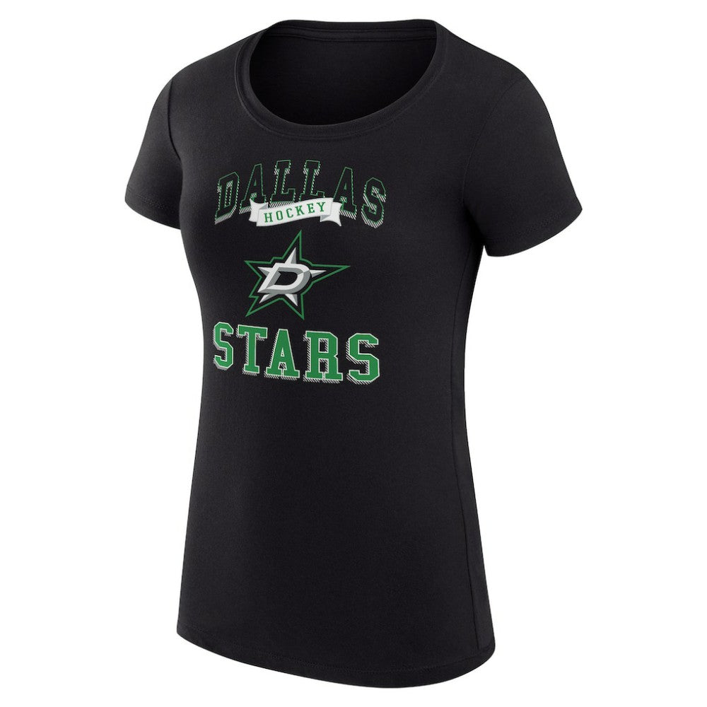 NHL Dallas Stars G-III 4Her by Carl Banks Women's Super-Slim Fit Lightweight Team Logo Graphic T-Shirt - Black