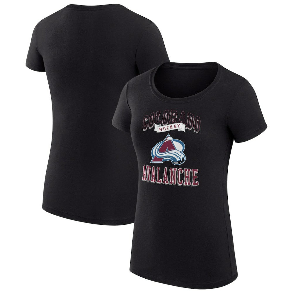 NHL Colorado Avalanche G-III 4Her by Carl Banks Women's Super-Slim Fit Lightweight Team Logo Graphic T-Shirt - Black