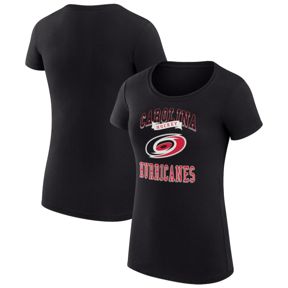 NHL Carolina Hurricanes G-III 4Her by Carl Banks Women's Super-Slim Fit Lightweight Team Logo Graphic T-Shirt - Black