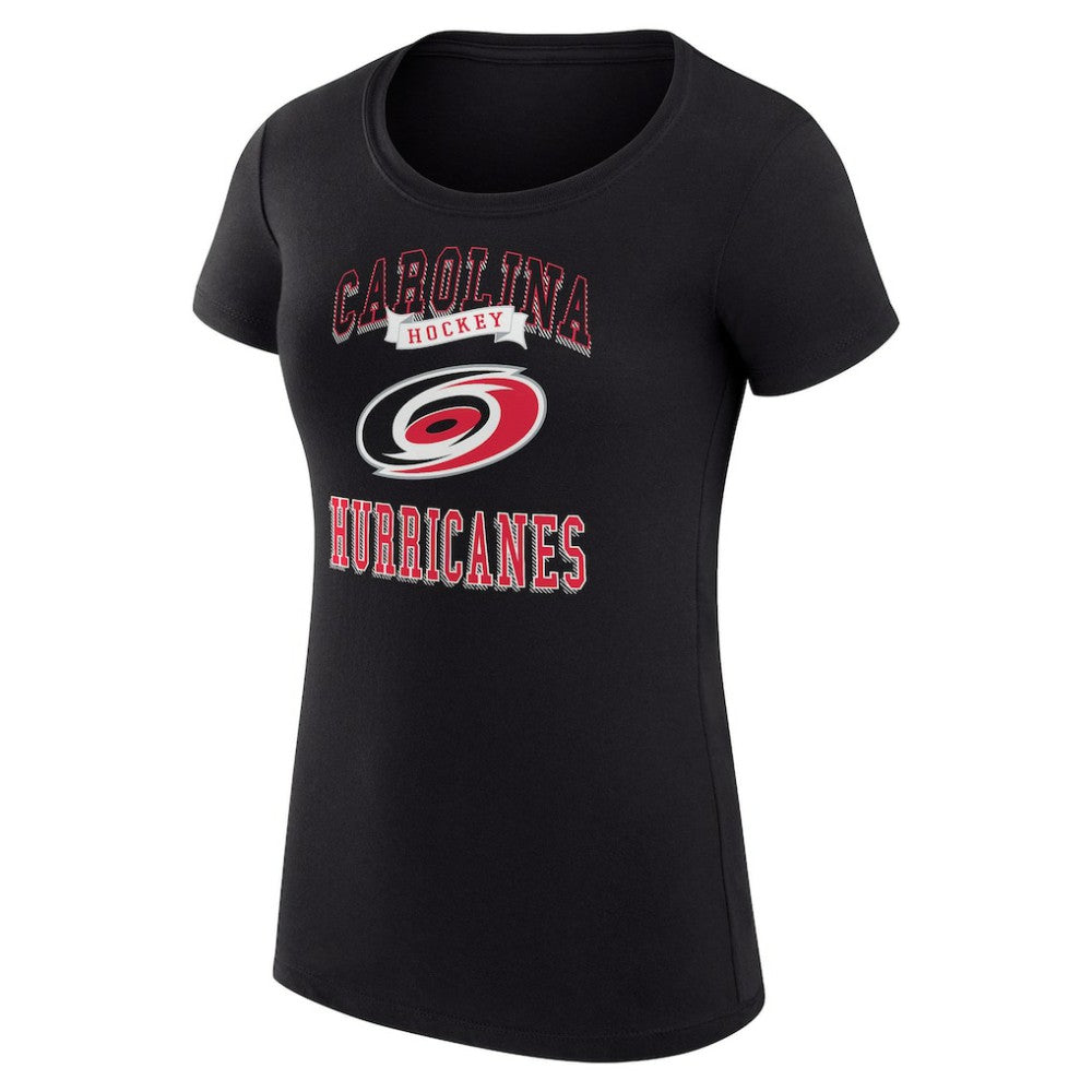 NHL Carolina Hurricanes G-III 4Her by Carl Banks Women's Super-Slim Fit Lightweight Team Logo Graphic T-Shirt - Black