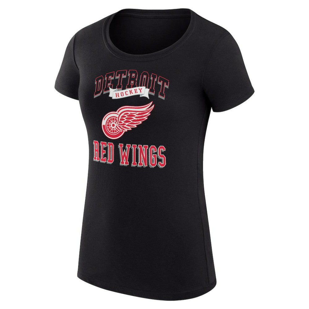 NHL Detroit Red Wings G-III 4Her by Carl Banks Women's Super-Slim Fit Lightweight Team Logo Graphic T-Shirt - Black