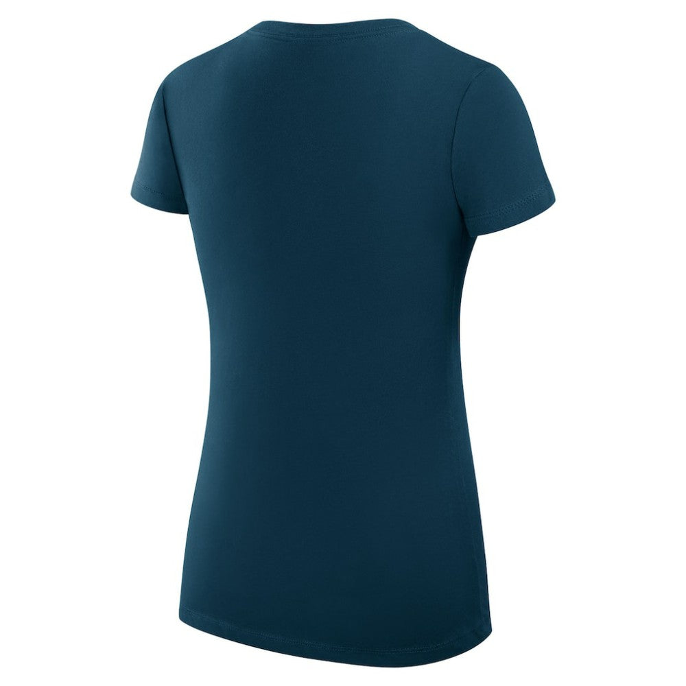 NHL Columbus Blue Jackets G-III 4Her by Carl Banks Women's Super-Slim Fit Lightweight Team Logo Graphic V-Neck T-Shirt - Navy