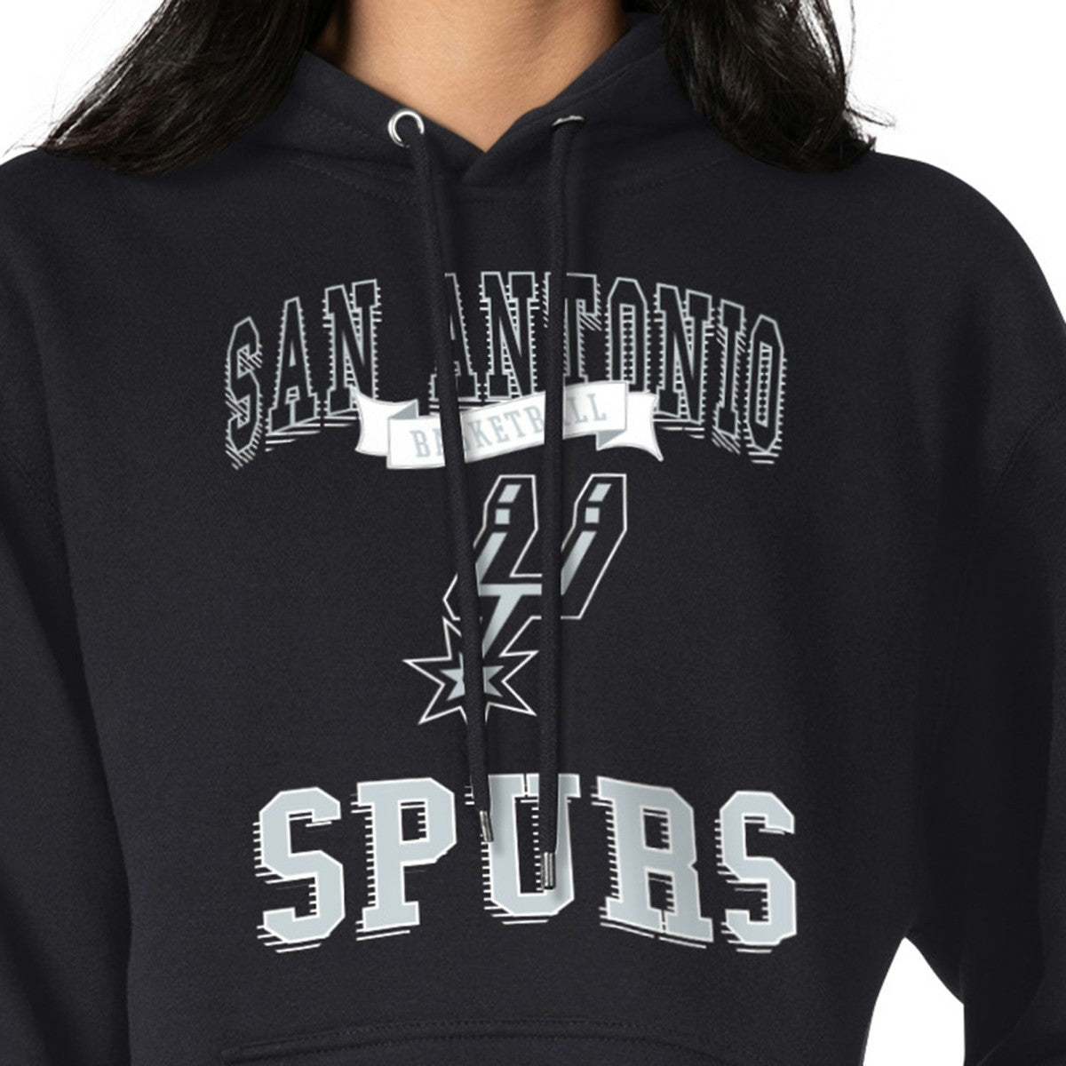 San Antonio Spurs G-III 4Her by Carl Banks Women's Graphic Fleece Pullover Hoodie Black