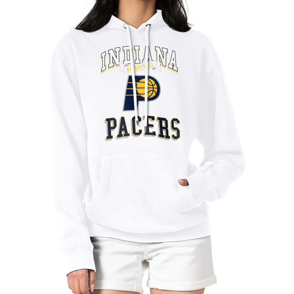 Indiana Pacers G-III 4Her by Carl Banks Women's Graphic Fleece Pullover Hoodie White