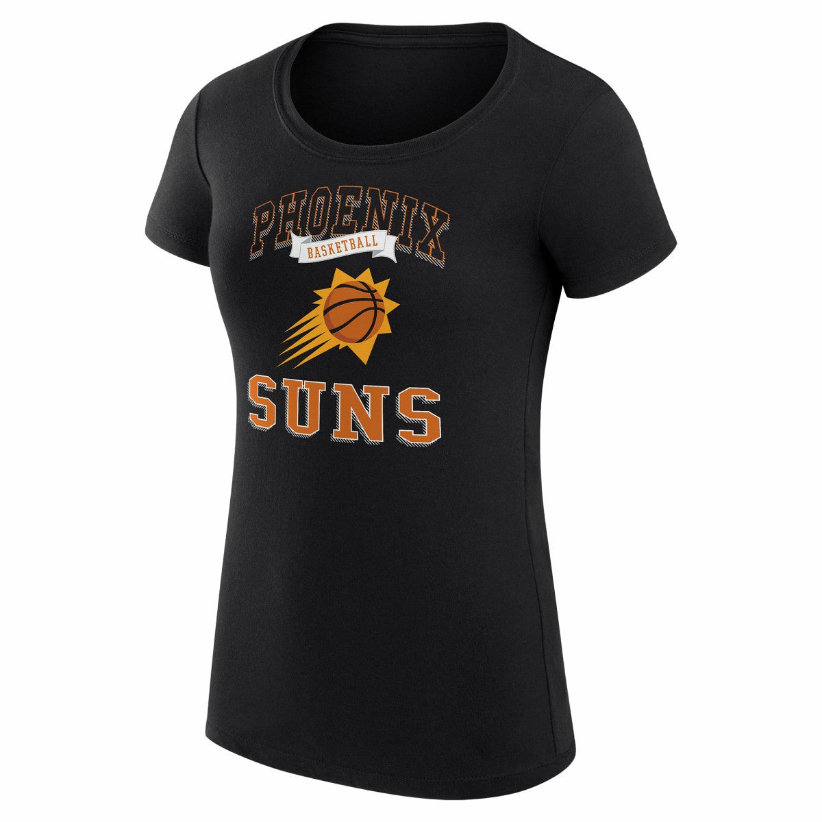 Phoenix Suns G-III 4Her by Carl Banks Women's Super-Slim Fit Lightweight Team Logo T-Shirt Black