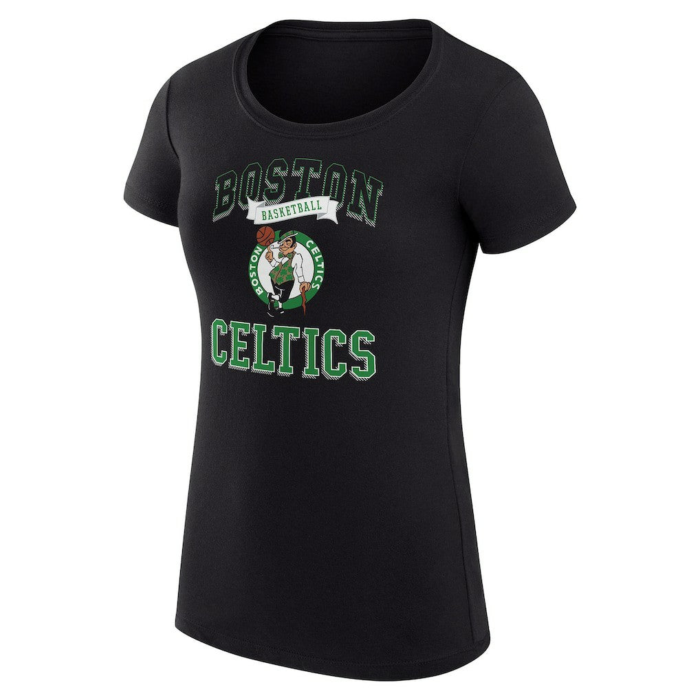 Boston Celtics G-III 4Her by Carl Banks Women's Super-Slim Fit Lightweight Team Logo T-Shirt Black
