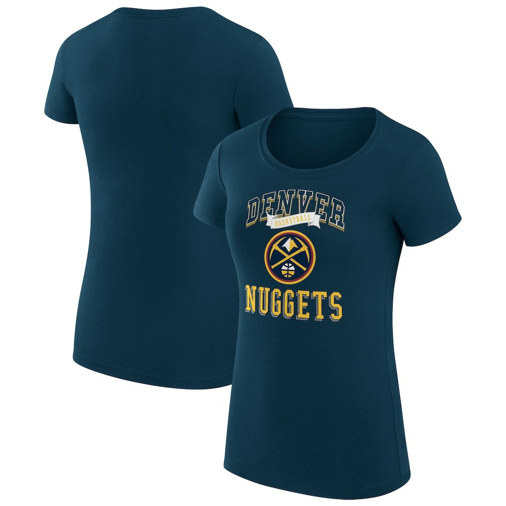 Denver Nuggets G-III 4Her by Carl Banks Women's Super-Slim Fit Lightweight Team Logo T-Shirt Navy