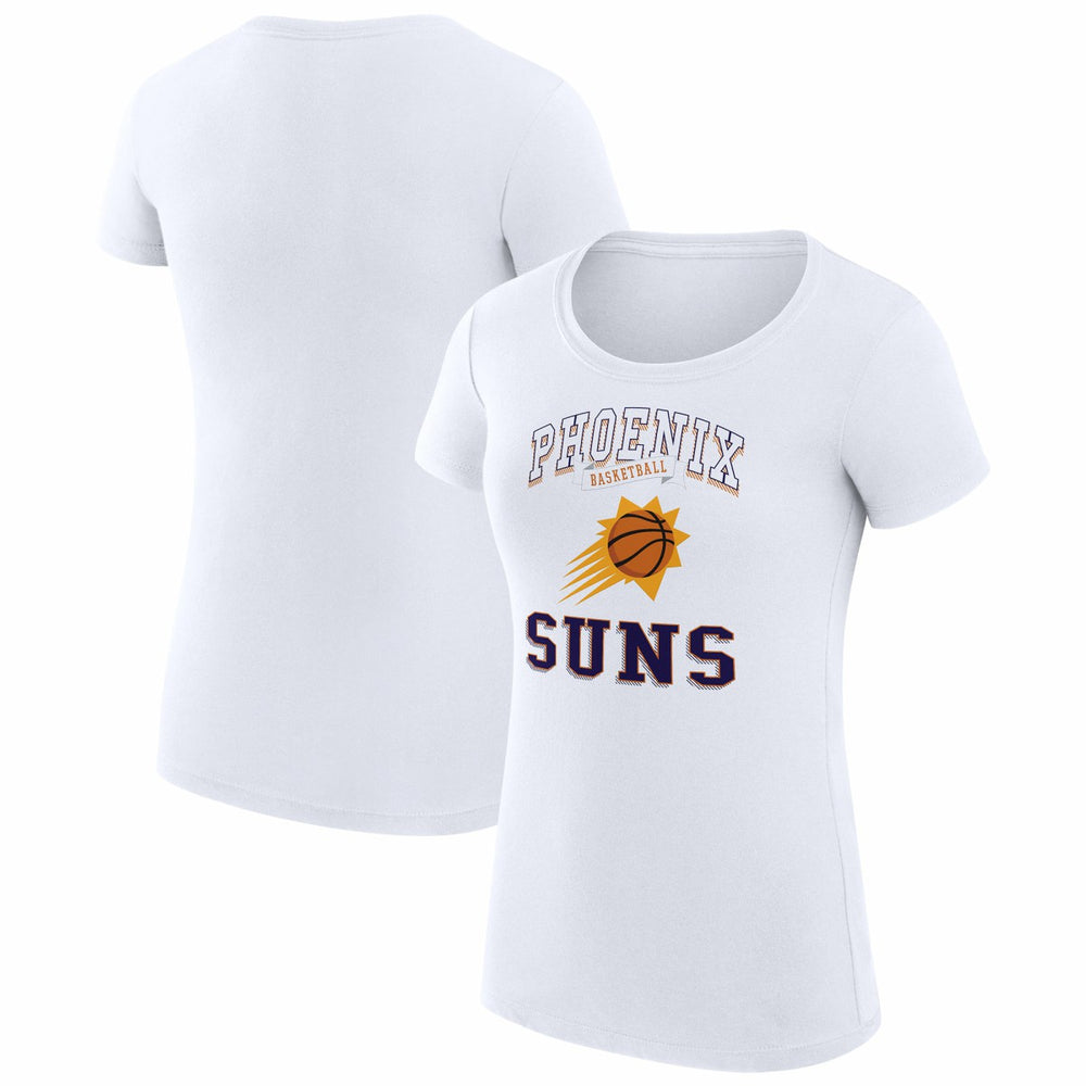 Phoenix Suns G-III 4Her by Carl Banks Women's Super-Slim Fit Lightweight Team Logo T-Shirt White