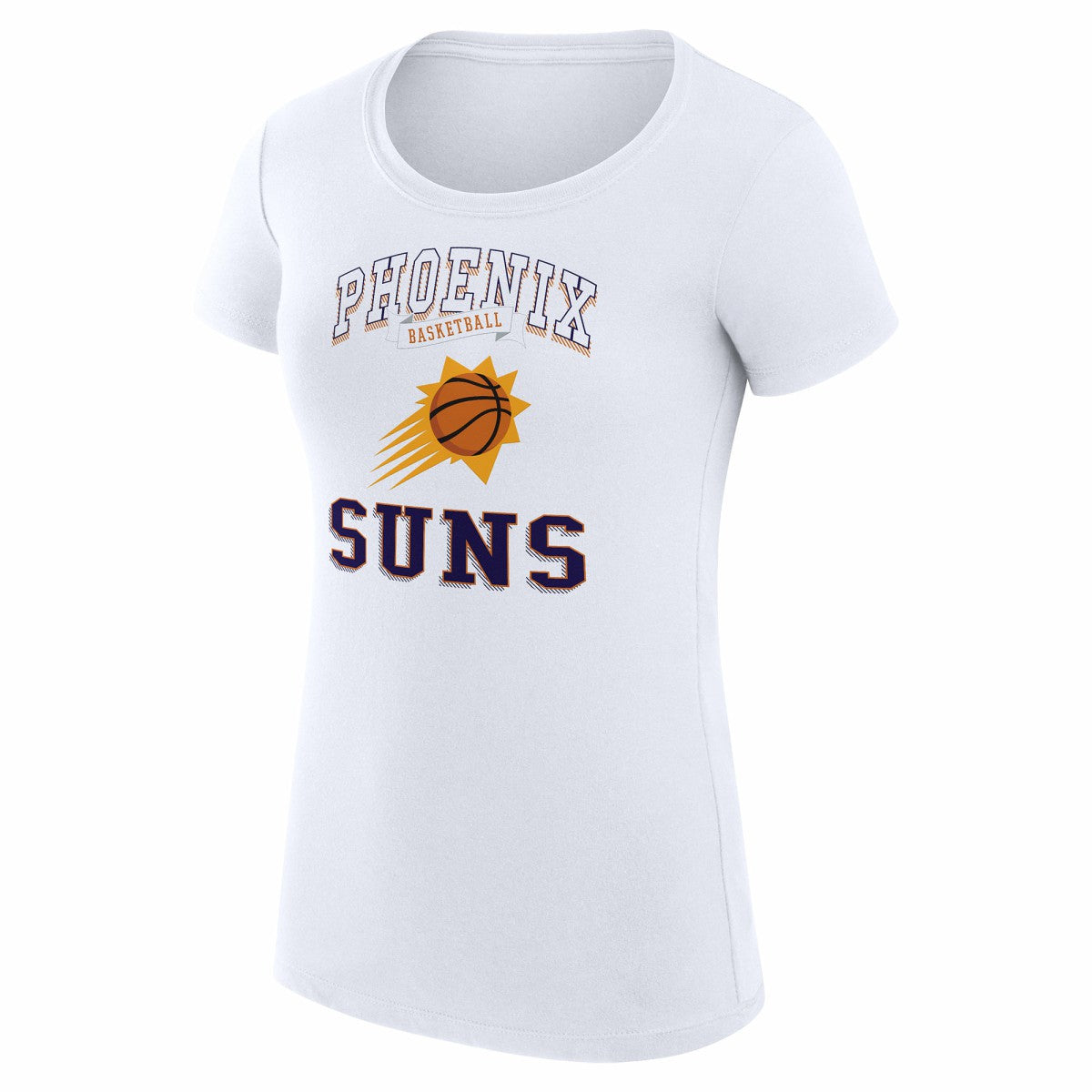Phoenix Suns G-III 4Her by Carl Banks Women's Super-Slim Fit Lightweight Team Logo T-Shirt White