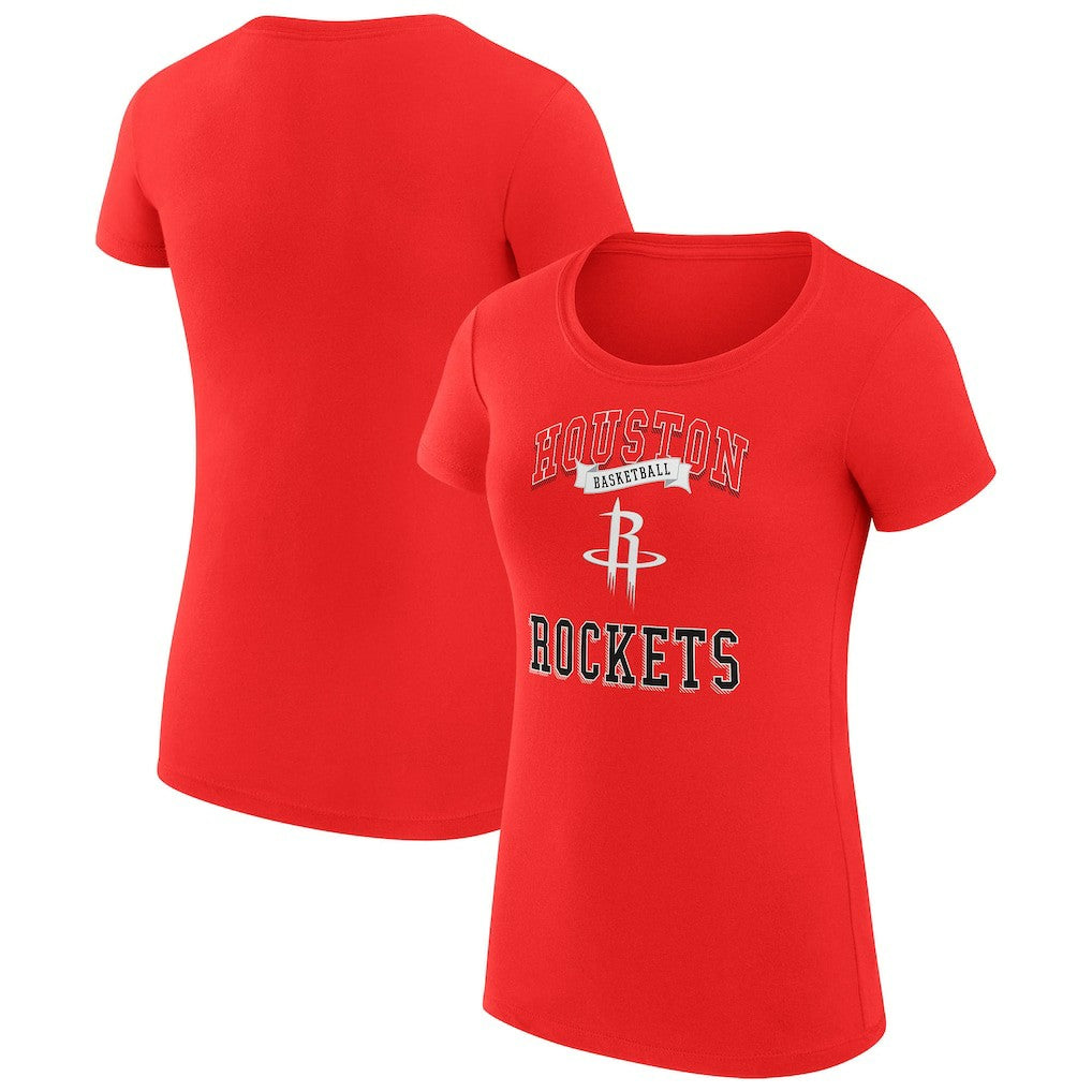 Houston Rockets G-III 4Her by Carl Banks Women's Super-Slim Fit Lightweight Team Logo T-Shirt Red