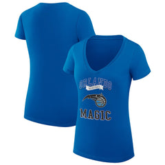 Orlando Magic G-III 4Her by Carl Banks Women's Super-Slim Fit Lightweight Team Logo V-Neck T-Shirt Blue