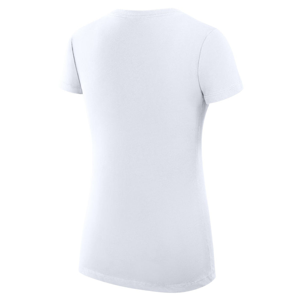 New York Knicks G-III 4Her by Carl Banks Women's Super-Slim Fit Lightweight Team Logo V-Neck T-Shirt White