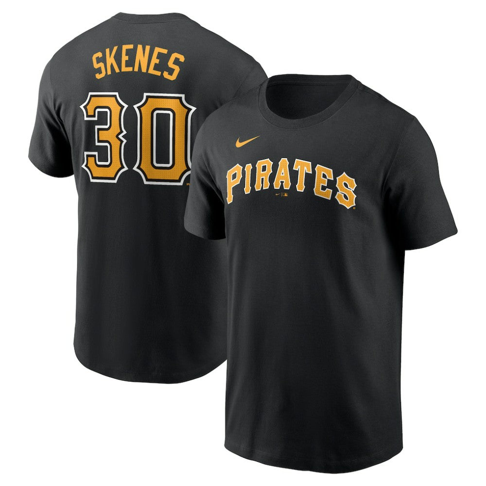 Paul Skenes Pittsburgh Pirates Nike Fuse Name & Number T-Shirt - Black T-shirts