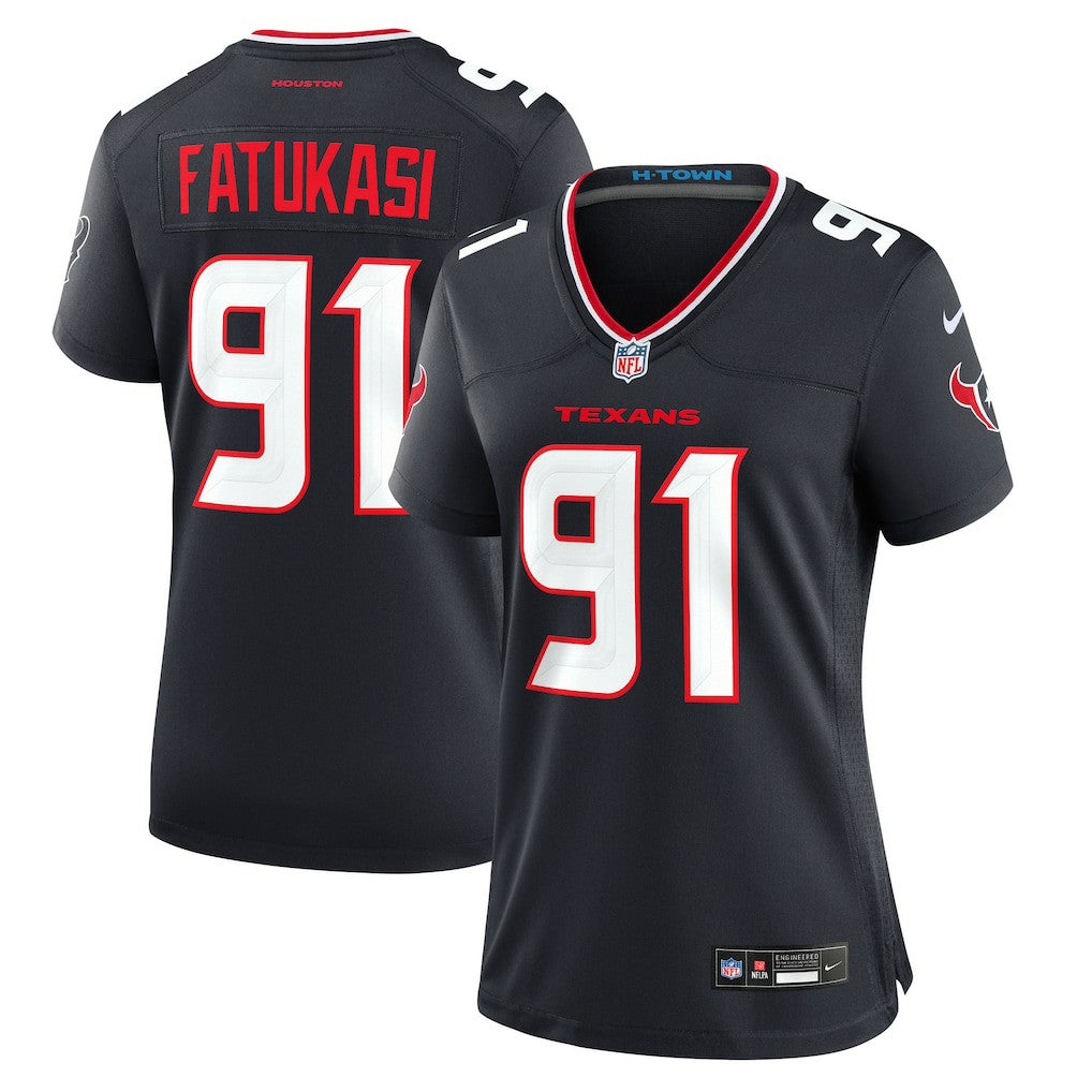 Folorunso Fatukasi Houston Texans Women's Team Game Jersey Navy