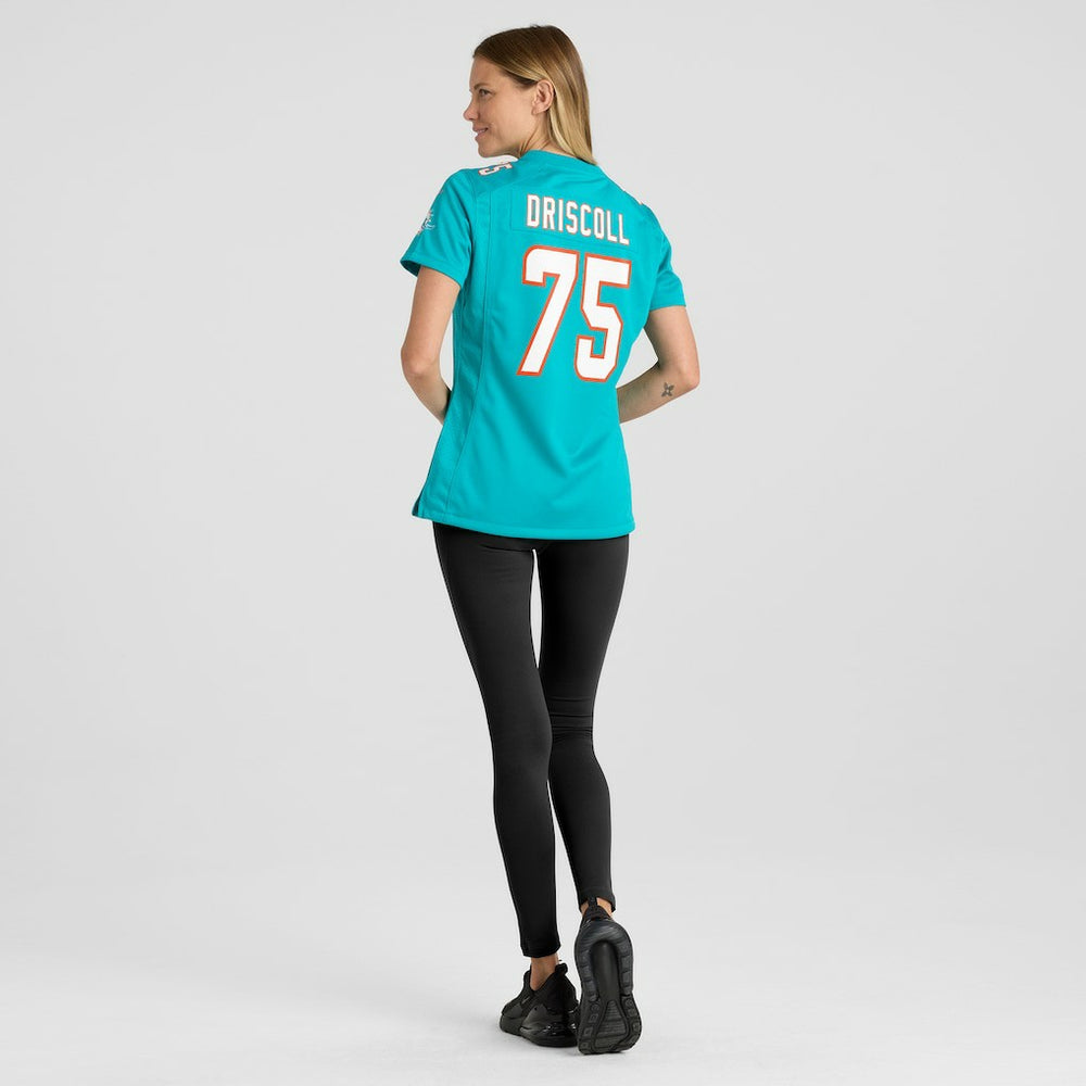 Jack Driscoll Miami Dolphins Women's Team Game Jersey Aqua