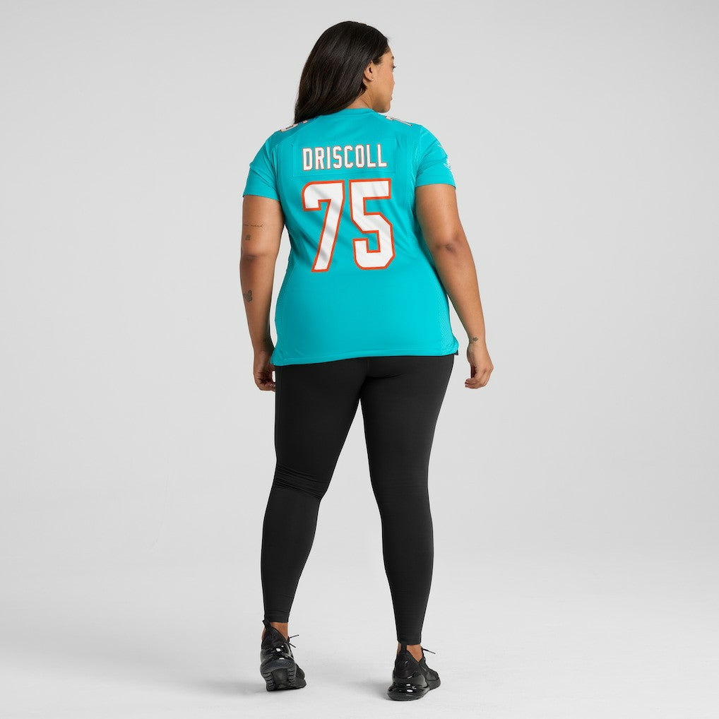 Jack Driscoll Miami Dolphins Women's Team Game Jersey Aqua