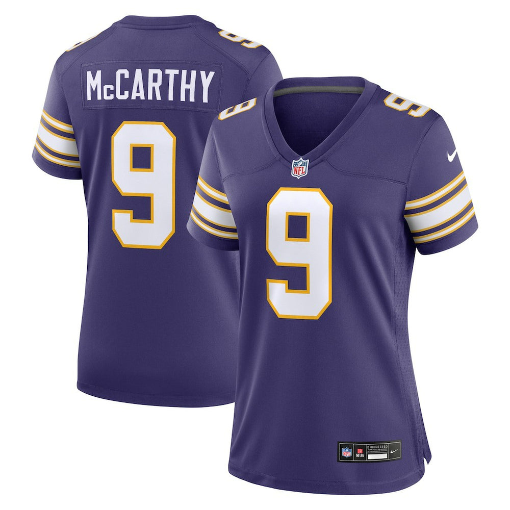 NFL J.J. McCarthy Minnesota Vikings Women's 2nd Alternate Player Game Jersey - Purple