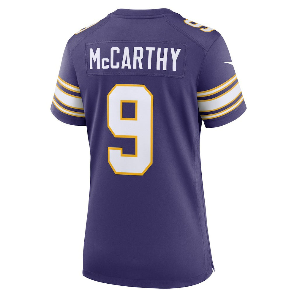 NFL J.J. McCarthy Minnesota Vikings Women's 2nd Alternate Player Game Jersey - Purple