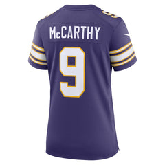 NFL J.J. McCarthy Minnesota Vikings Women's 2nd Alternate Player Game Jersey - Purple