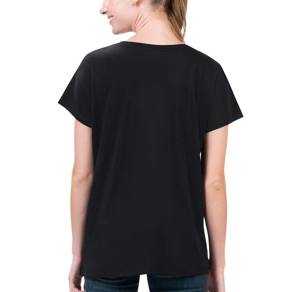 Houston Texans G-III 4Her by Carl Banks Women's Super-Slim Fit Lightweight H-Town V-Neck T-Shirt Black