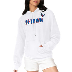 Houston Texans G-III 4Her by Carl Banks Women's H-Town Fleece Pullover Hoodie White
